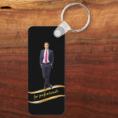 Elegant GoldSpeciaal ontwikkeld zakelijk Man Sleutelhanger (Achterkant)