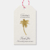 Elegant Goldtone Palm Tree Kquito Hartelijk dank Cadeaulabel (Voorkant)