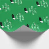 Elegant golf Birthday inpakpapier voor golfer (Hoek)