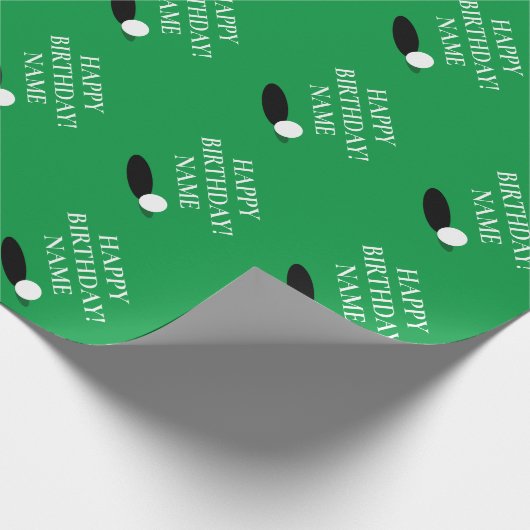 Elegant golf Birthday inpakpapier voor golfer (Hoek)