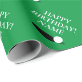 Elegant golf Birthday inpakpapier voor golfer (Rol Hoek)