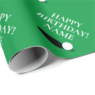 Elegant golf Birthday inpakpapier voor golfer