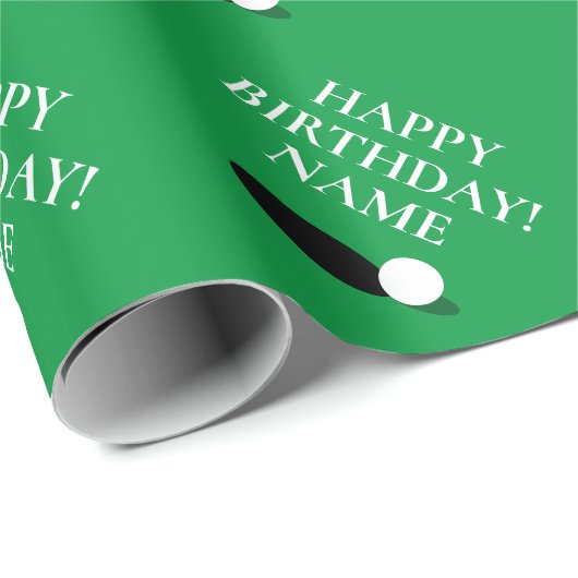Elegant golf Birthday inpakpapier voor golfer (Rol Hoek)