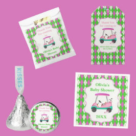 Elegant Golf Cart gereed voor Baby shower Kaart