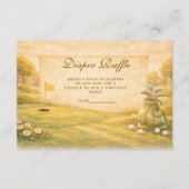 Elegant Golf Club Diapper Raffle Informatiekaartje (Voorkant)
