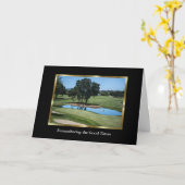Elegant Golf Course Sympathikaart voor Golfer Kaart (Gele Bloem)