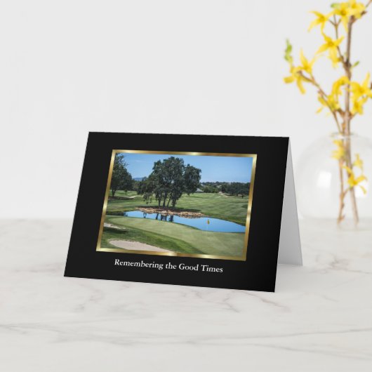 Elegant Golf Course Sympathikaart voor Golfer Kaart (Gele Bloem)