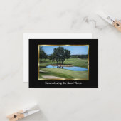 Elegant Golf Course Sympathikaart voor Golfer Kaart (Voorkant / Achterkant in situ)