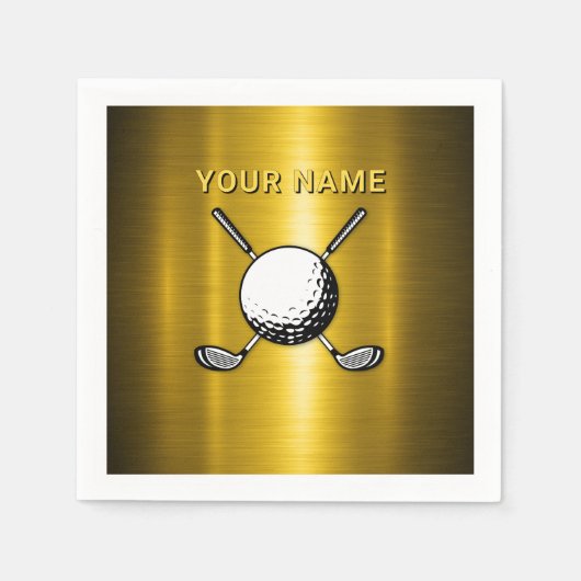Elegant Golf Custom Name Design Servet (Voorkant)