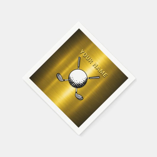 Elegant Golf Custom Name Design Servet (Hoek)