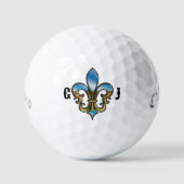 Elegant Golf Fleur De Lis Design Golfballen (Voorkant)