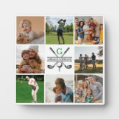 Elegant Golf Monogram Collage Design Fotoplaat (Voorkant)