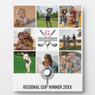 Elegant Golf Monogram Collage Design Fotoplaat