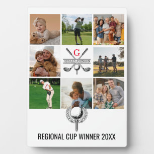 Elegant Golf Monogram Collage Design Fotoplaat