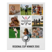 Elegant Golf Monogram Collage Design Perfect Poster (Voorkant)