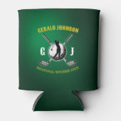 Elegant Golf Monogram Design Blikjeskoeler (Voorkant)