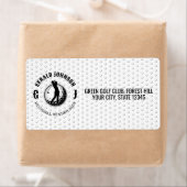 Elegant Golf Monogram Design Etiket (Insitu)