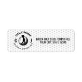 Elegant Golf Monogram Design Etiket (Voorkant)