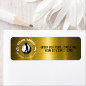 Elegant Golf Monogram Design Etiket (Insitu)