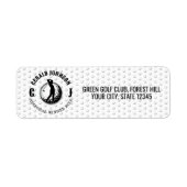 Elegant Golf Monogram Design Etiket (Voorkant)