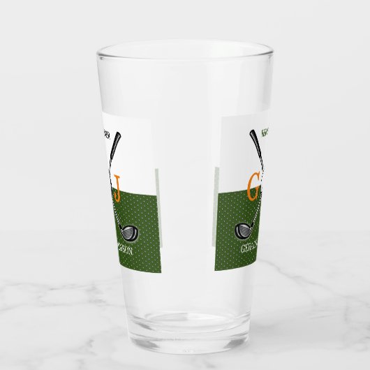 Elegant Golf Monogram Design Glas (Links)