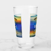 Elegant Golf Monogram Design Glas (Rechts)