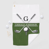 Elegant Golf Monogram Design Golfhanddoek (Insitu)