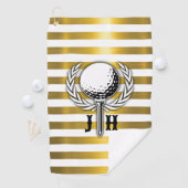 Elegant Golf Monogram Design Golfhanddoek (Insitu)