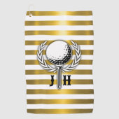 Elegant Golf Monogram Design Golfhanddoek (Voorkant)