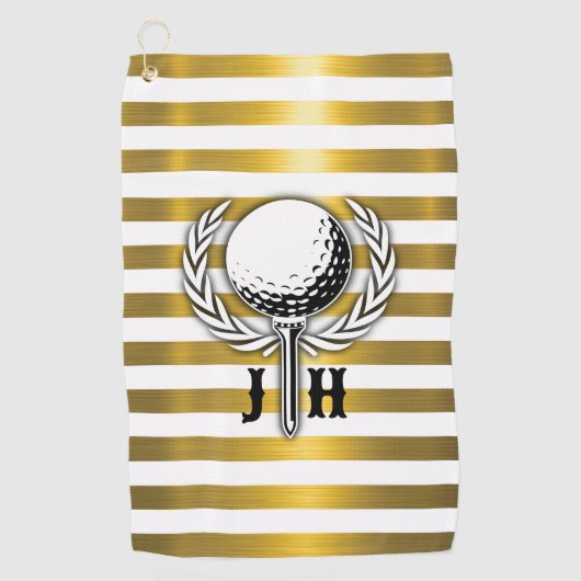 Elegant Golf Monogram Design Golfhanddoek (Voorkant)