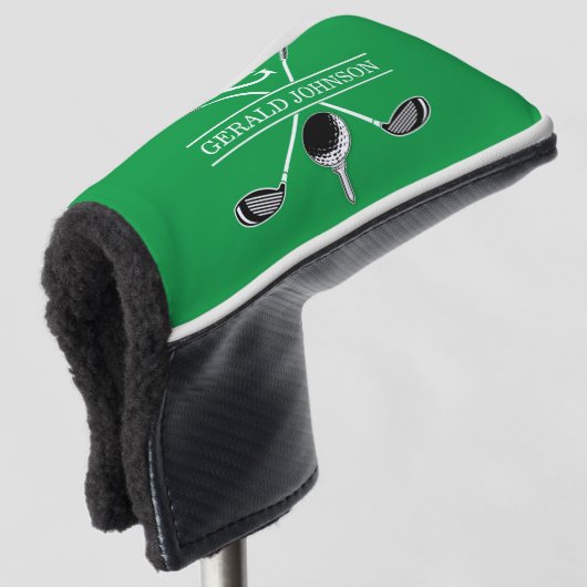 Elegant Golf Monogram Design Golfheadcover (3/4 voorkant)