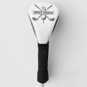 Elegant Golf Monogram Design Golfheadcover (Voorkant)