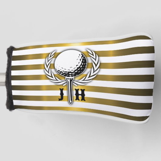 Elegant Golf Monogram Design Golfheadcover (Voorkant)