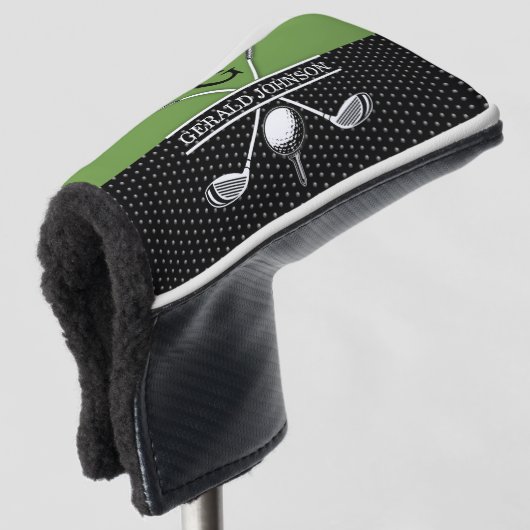 Elegant Golf Monogram Design Golfheadcover (3/4 voorkant)