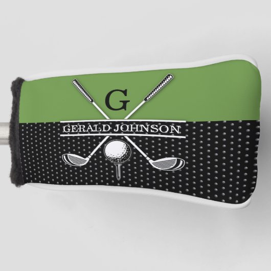 Elegant Golf Monogram Design Golfheadcover (Voorkant)