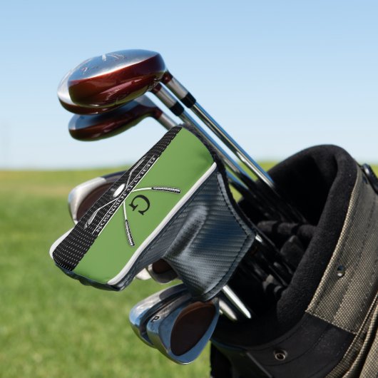 Elegant Golf Monogram Design Golfheadcover (Insitu)