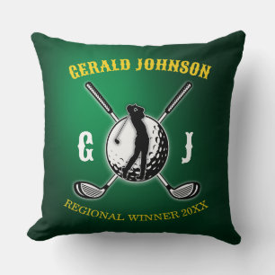 Elegant Golf Monogram Design Kussen