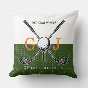 Elegant Golf Monogram Design Kussen