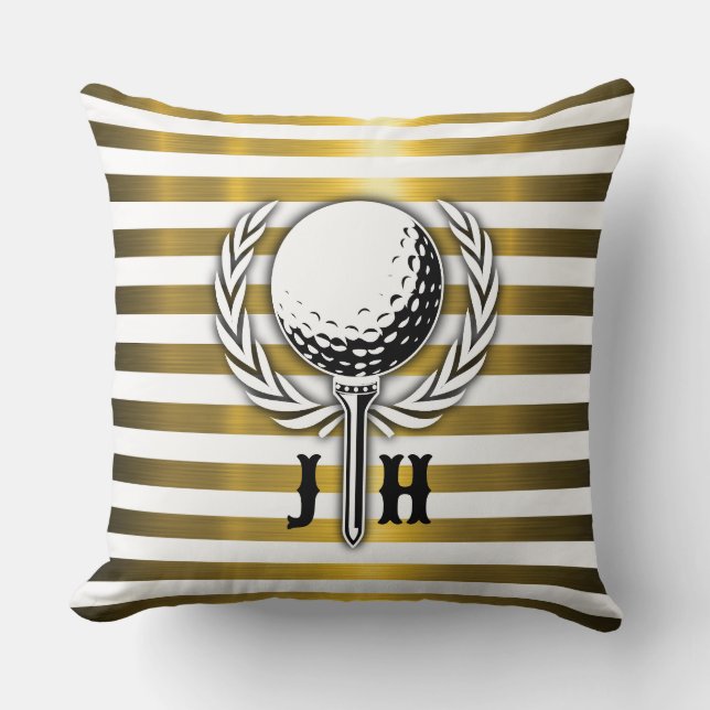 Elegant Golf Monogram Design Kussen (Voorkant)