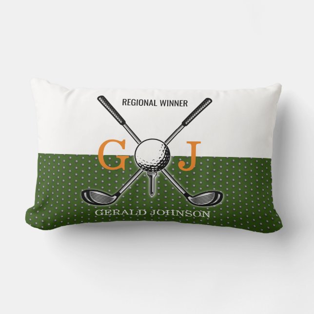 Elegant Golf Monogram Design Kussen (Voorkant)