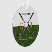 Elegant Golf Monogram Design Ornament (voorkant)