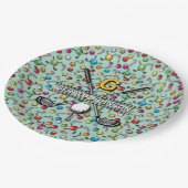 Elegant Golf Monogram Design Papieren Bordje (Gekanteld)