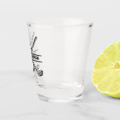 Elegant Golf Monogram Design Shot Glas (Rechts)