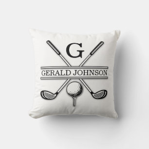 Elegant Golf Monogram Design Sierkussen