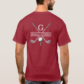 Elegant Golf Monogram Design T-shirt (Achterkant)