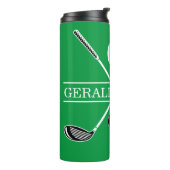 Elegant Golf Monogram Design Thermosbeker (Gedraaid links)
