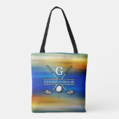 Elegant Golf Monogram Design Tote Bag (Achterkant)