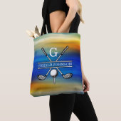 Elegant Golf Monogram Design Tote Bag (Dichtbij)