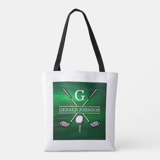 Elegant Golf Monogram Design Tote Bag (Achterkant)