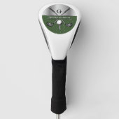 Elegant Golf Monogram Gepersonaliseerd Ontwerp Golfheadcover (Voorkant)